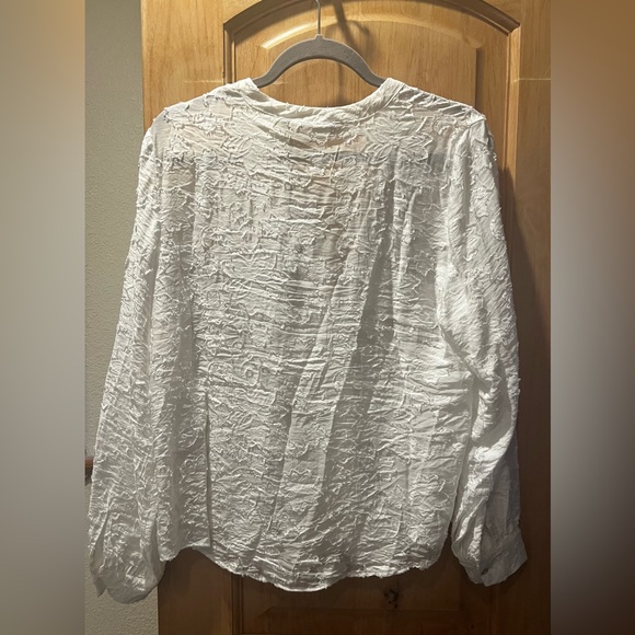 ZARA SEMI-SHEER JACQUARD SHIRT - Picture 5 of 5